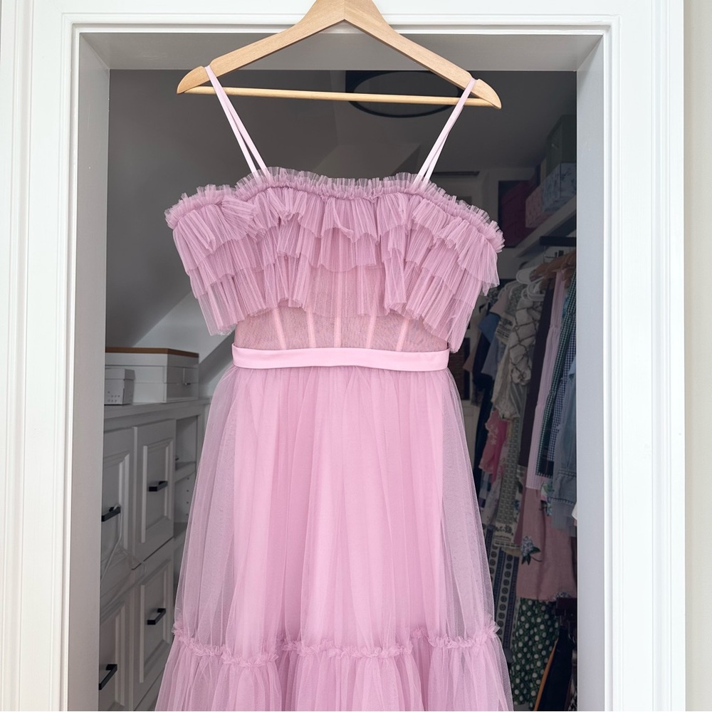 Charmante Off-the-Shoulder Tulle Gown - Picture 5 of 7